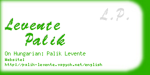 levente palik business card